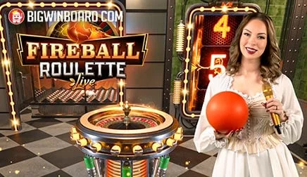 Fireball Roulette — стартовый экран с вращением и ставками